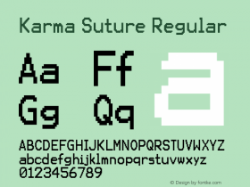 Karma Suture Regular OTF 3.000;PS 001.001;Core 1.0.29图片样张