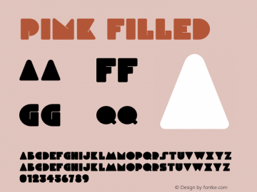 Pink Filled Version 1.000 Font Sample