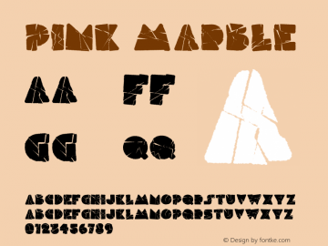 Pink Marble Version 1.000;PS 001.000;hotconv 1.0.88;makeotf.lib2.5.64775 Font Sample