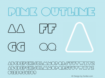 Pink Outline Version 1.000 Font Sample