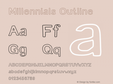Millennials Outline Version 1.002;Fontself Maker 2.1.2图片样张