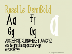 Roselle DemiBold Version 1.000图片样张