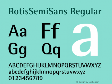 RotisSemiSans Regular 001.000 Font Sample