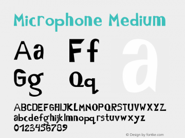 Microphone Version 001.000 Font Sample