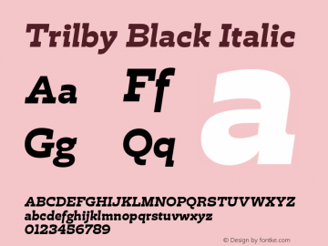 Trilby Black Italic 图片样张