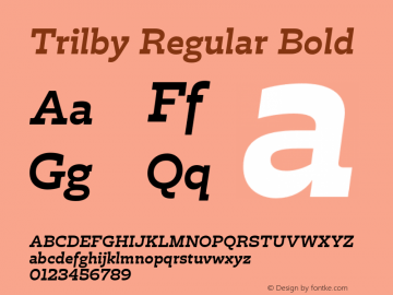 Trilby Regular Bold  Font Sample