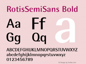 RotisSemiSans Bold Version 001.000图片样张