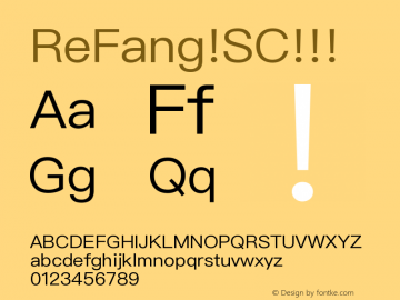 ReFang SC  Font Sample