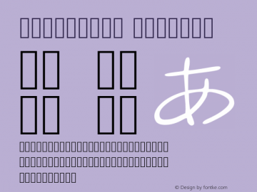 Hiragana1 Regular Version 001.000 Font Sample