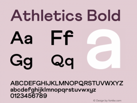 Athletics Bold Version 1.000 Font Sample