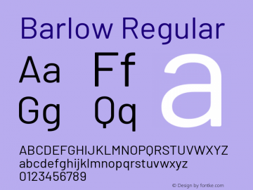 Barlow Regular Version 1.101图片样张