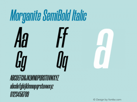 Morganite SemiBold Italic Version 1.000图片样张