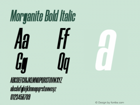 Morganite Bold Italic Version 1.000图片样张