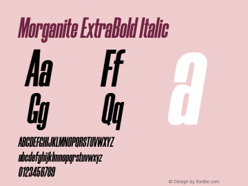 Morganite ExtraBold Italic Version 1.000图片样张