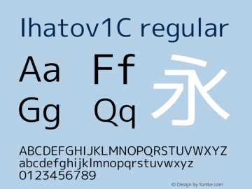 Ihatov1C Regular Version 1.063 Font Sample