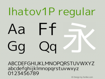 Ihatov1P Regular Version 1.063 Font Sample