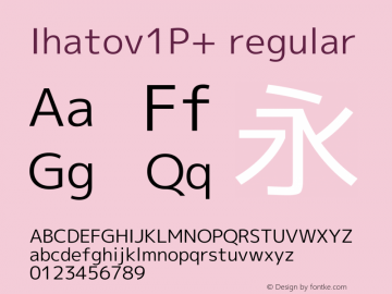 Ihatov1P+ Regular Version 1.063 Font Sample