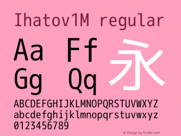 Ihatov1M Regular Version 1.063 Font Sample