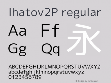 Ihatov2P Regular Version 1.063 Font Sample