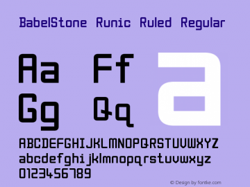 BabelStone Runic Ruled Version 7.001 February 18, 2018 Font Sample