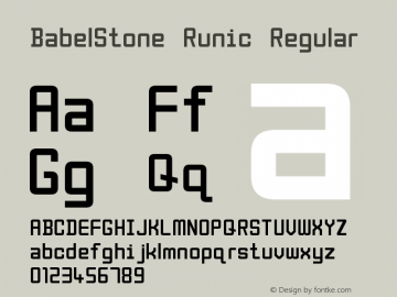 BabelStone Runic Version 7.001 February 18, 2018 Font Sample