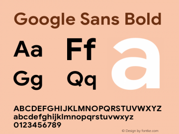 Google Sans Bold Version 1.020图片样张