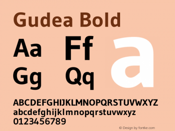 Gudea Bold Version 1.002图片样张