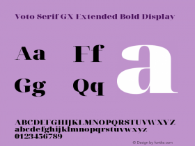 Voto Serif GX Extended Display Bold Version 91.903图片样张