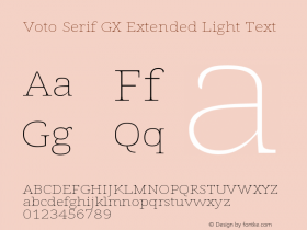 Voto Serif GX Extended Light Text Version 91.903图片样张
