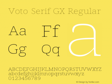 Voto Serif GX Version 91.903图片样张