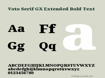 Voto Serif GX Extended Text Bold Version 91.903图片样张