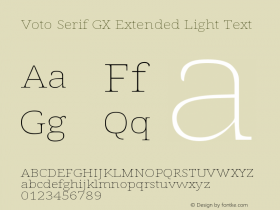Voto Serif GX Extended Light Text Version 91.903图片样张