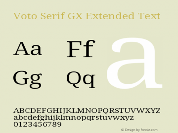 Voto Serif GX Extended Text Version 91.903图片样张