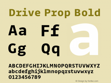 Drive Prop Bold Version 1.100; ttfautohint (v1.4)图片样张