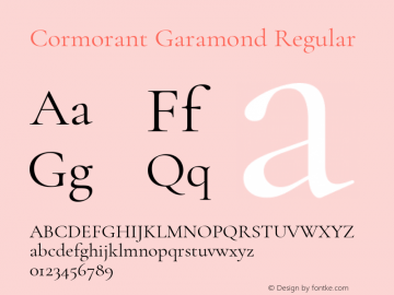 Cormorant Garamond Regular Version 3.303图片样张