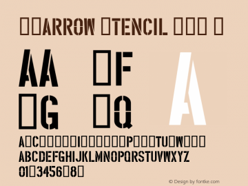 ☞Narrow Stencil JNL Version 1.000 - 2011 initial release;com.myfonts.easy.jnlevine.narrow-stencil.regular.wfkit2.version.3yn8图片样张