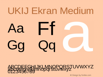 UKIJEkran Version 1.0 ; ttfautohint (v0.94) -l 8 -r 50 -G 200 -x 14 -w 