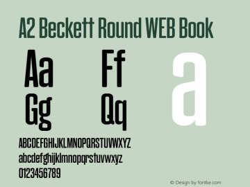 A2 Beckett Round WEB Book Version 2.002;PS 2.2;hotconv 1.0.88;makeotf.lib2.5.647800图片样张