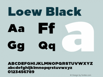 Loew Black Version 1.002;PS 001.002;hotconv 1.0.88;makeotf.lib2.5.64775 Font Sample