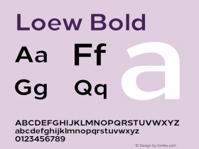 Loew Bold Version 1.002;PS 001.002;hotconv 1.0.88;makeotf.lib2.5.64775图片样张