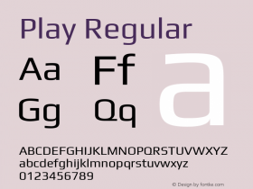 Play Regular Version 2.101; ttfautohint (v1.6) Font Sample