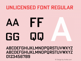 Unlicensed Font Version 1.002;PS 001.001;hotconv 1.0.81;makeotf.lib2.5.63406 Font Sample