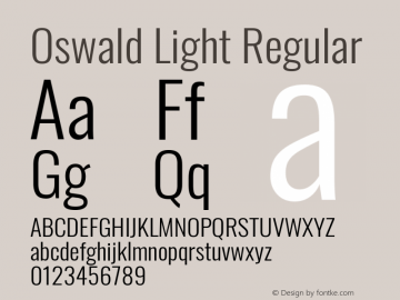 Oswald Light Version 4.100图片样张