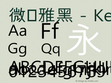 微软雅黑 - Kelvin  Font Sample