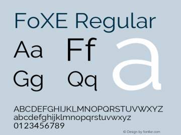 FoXE-Regular Version 1.000图片样张