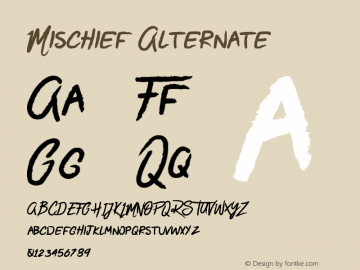 Mischief Alternate Version 1.00 September 1, 2015, initial release图片样张