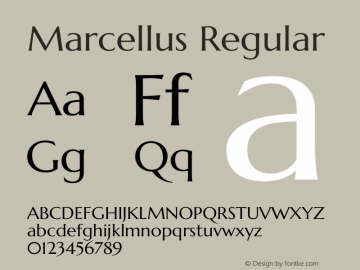 Marcellus Version 1.000 Font Sample