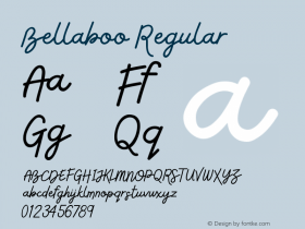 Bellaboo Version 1.022;Fontself Maker 2.1.2 Font Sample