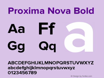ProximaNova-Bold Version 1.000;PS 001.000;hotconv 1.0.38图片样张