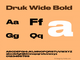 DrukWide-Bold Version 001.902 Font Sample
